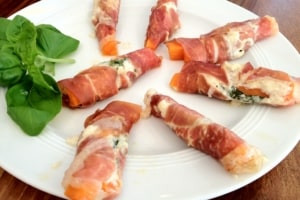 Gebackene Möhren mit Parmesankäse