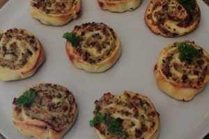 Pikante Hefeschnecken