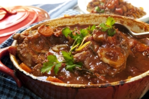Ossobuco in Jus von Portwein und grünem Pfeffer